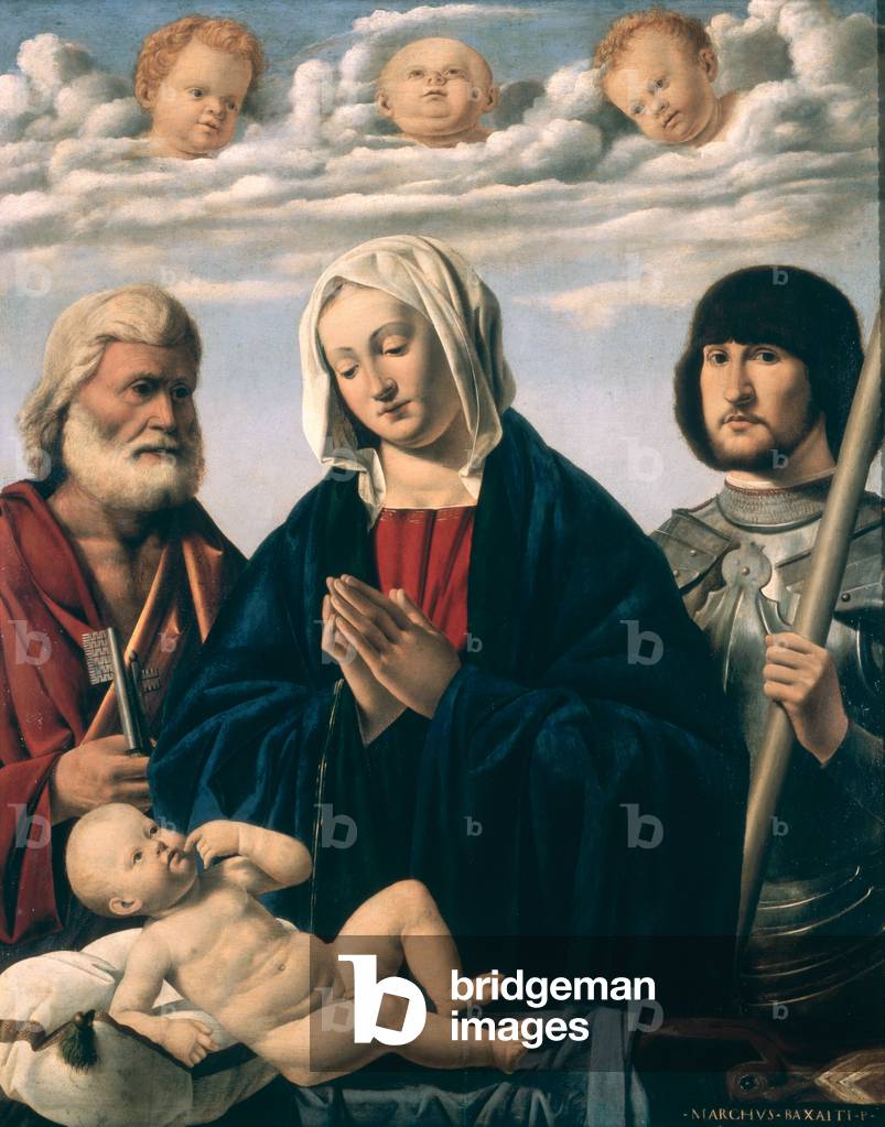 "Madonna und Kind mit Heiligen" von Marco Basaiti