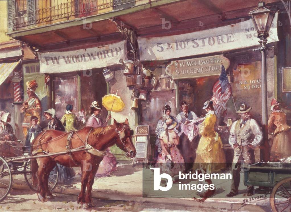 Bild von Zeichnung "F.W. Woolworth", 20. Jahrhundert von James Milton Sessions