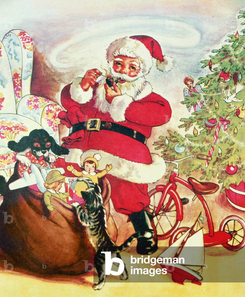 "Weihnachtsmann Beleuchtung seine Rohr"