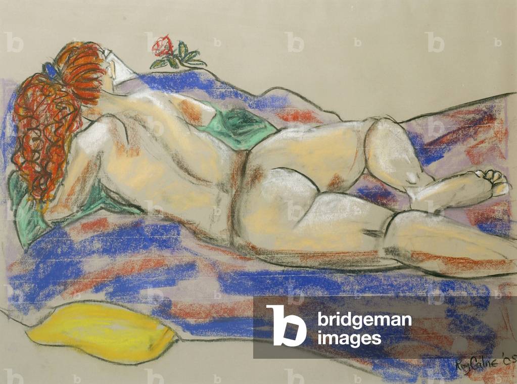 Reclining Nude With Red Hair 2006 (gouache)