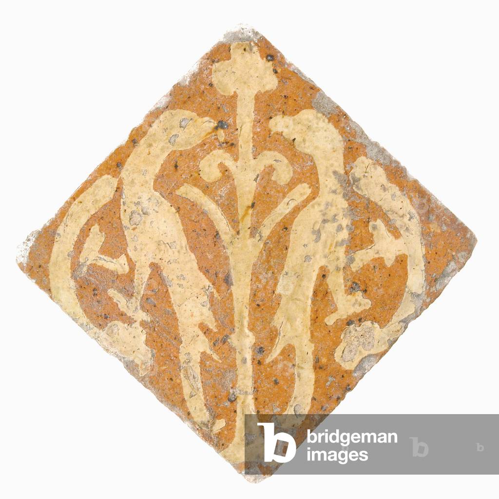 Inlaid floor tile, 13th-14th century (ceramic)