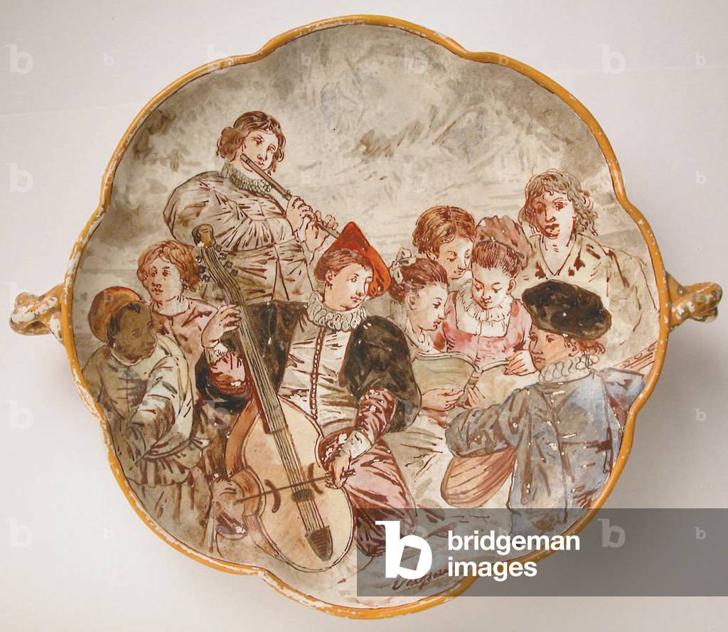 Saucer-shaped bowl, 1858-76 (ceramic)