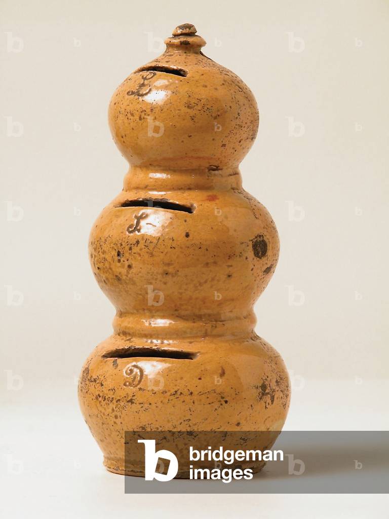 Three-tiered moneybox, c.1910 (ceramic)