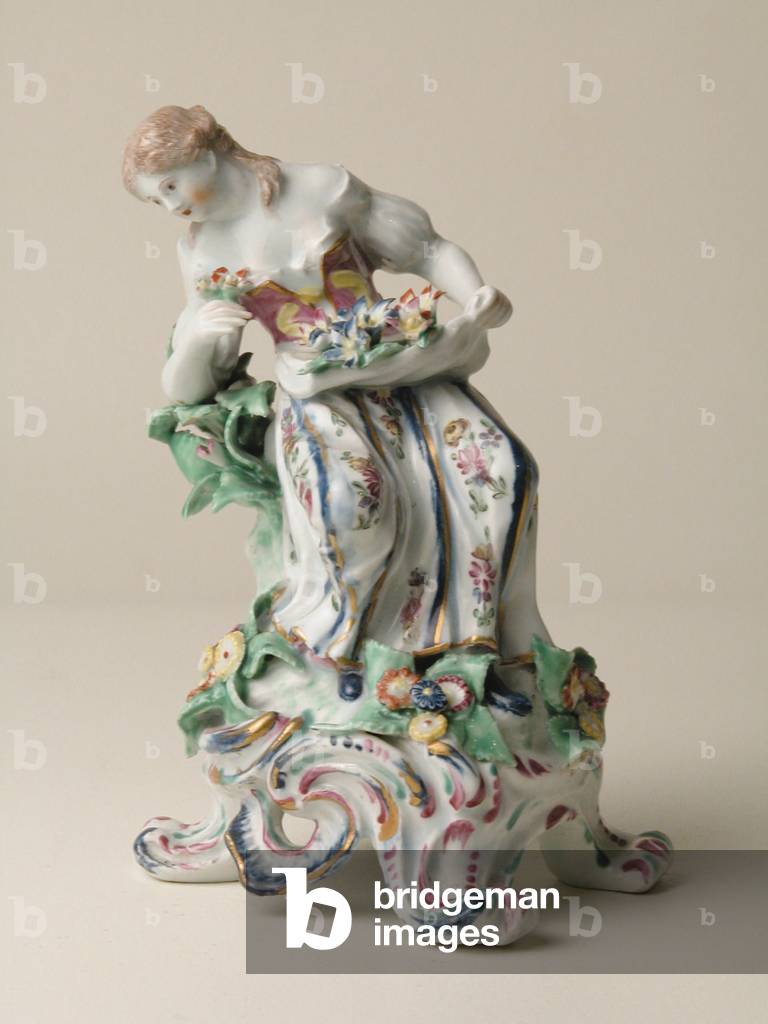Fine porcelain figure representing the sense 'Smell', 1760s (porcelain) 
