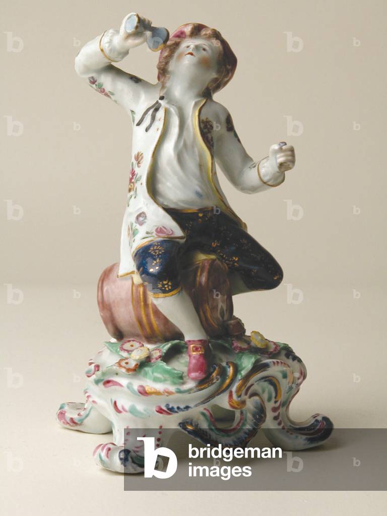 Fine porcelain figure representing the sense 'Taste', 1760s (porcelain) 