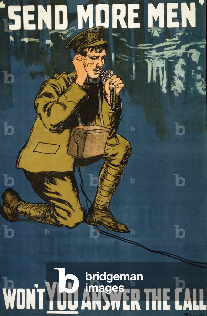 Send more men, Won't you answer the call?, pub. 1915 (colour litho)