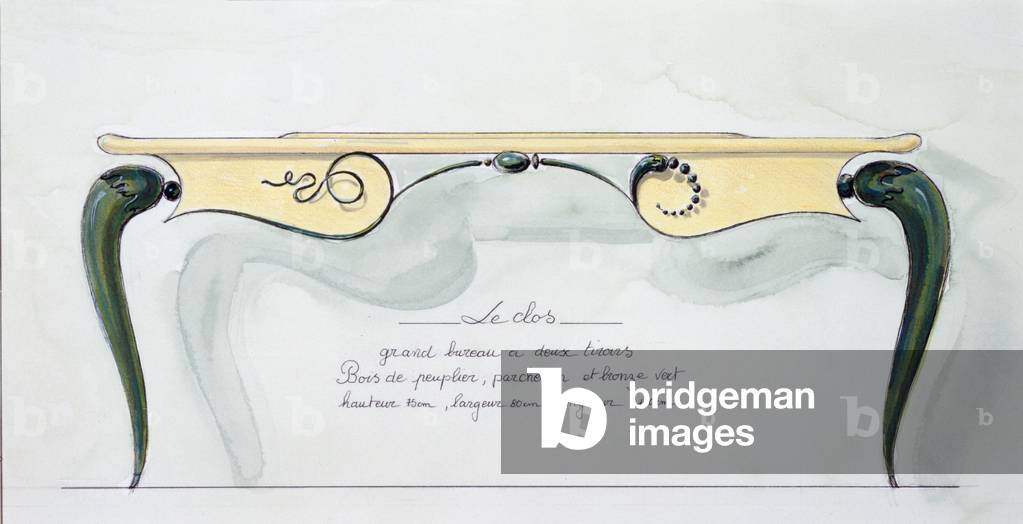 Design for a table (colour litho)
