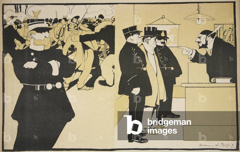 Illustration from 'L'assiette au Beurre: La Police', 23rd May 1903 (colour litho)