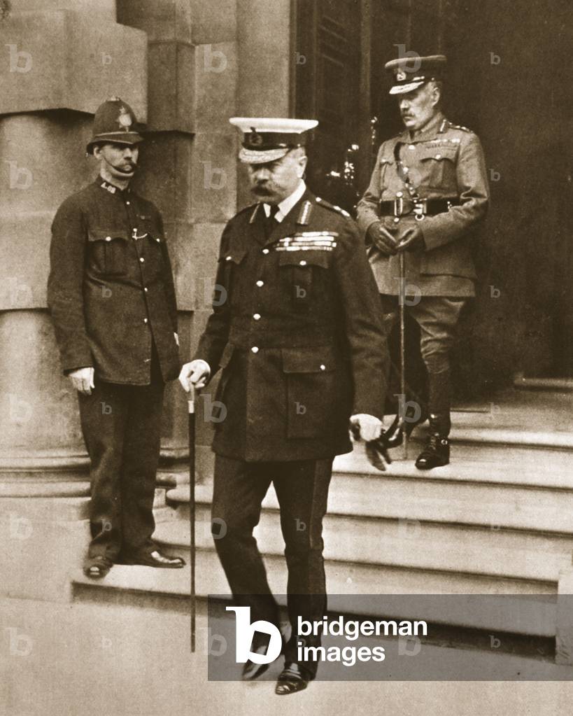 The last photograph of Lord Kitchener, from 'The Illustrated War News', 14th June 1916 (sepia photo)