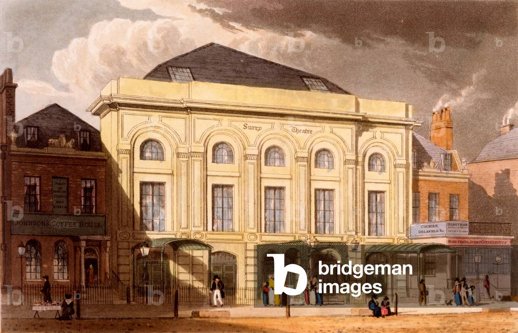 The Surrey Theatre, London, 1826 (colour litho)