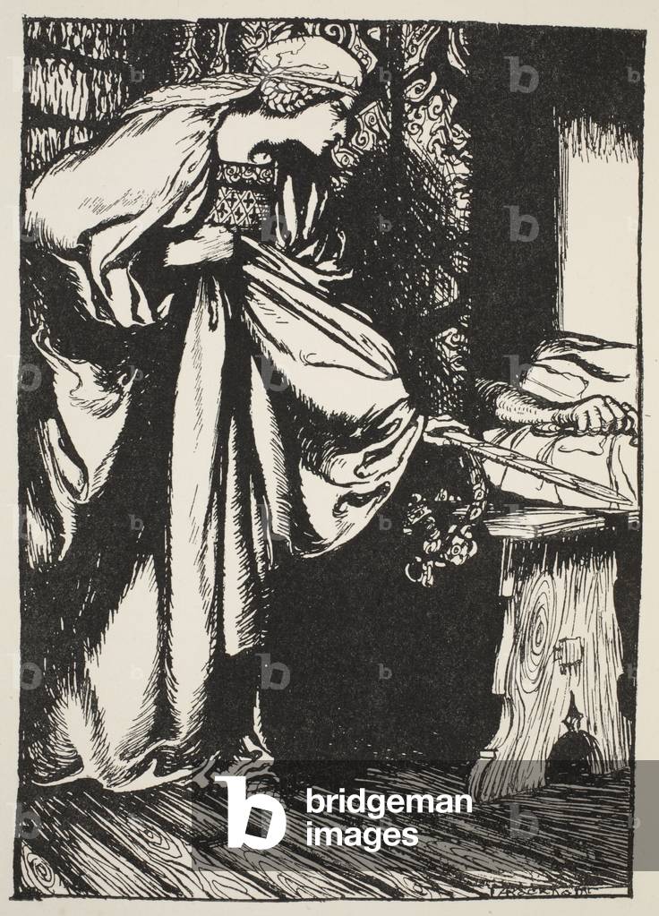 Bild von Druck "Morgan le Fays Verrat", 1910 von Arthur Rackham