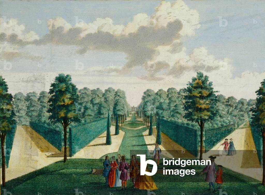 Design for a Garden, c.1700 (colour litho)
