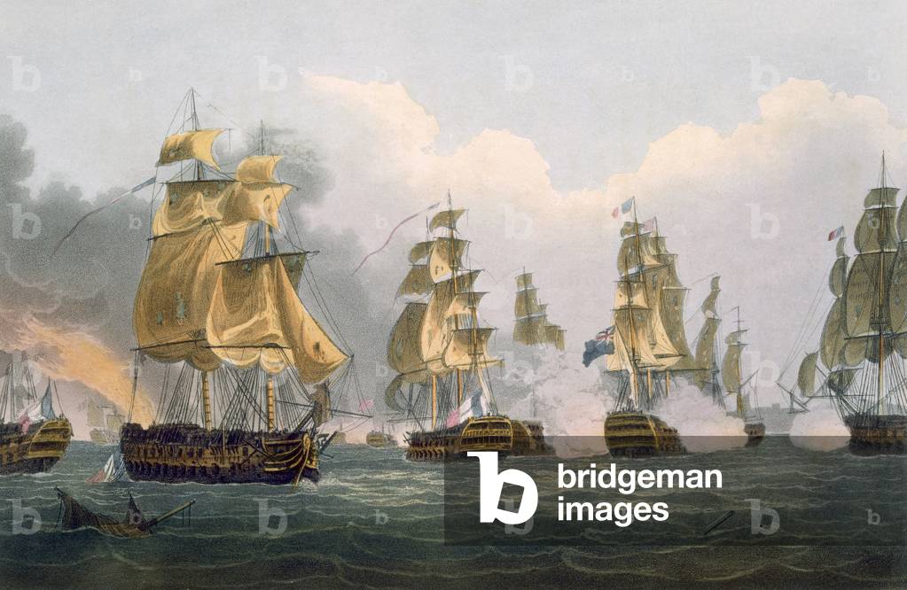 Lord Bridport's Action off Port L'Orient, June 23rd 1795, engraved by Bailey for J. Jenkins's 'Naval Achieveme