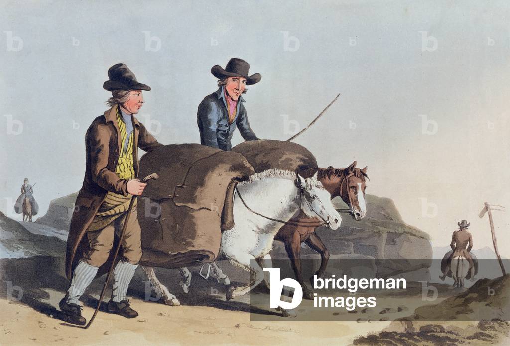 "Tuchmacher bringen Stoffe auf den Markt", 1814 von George Walker