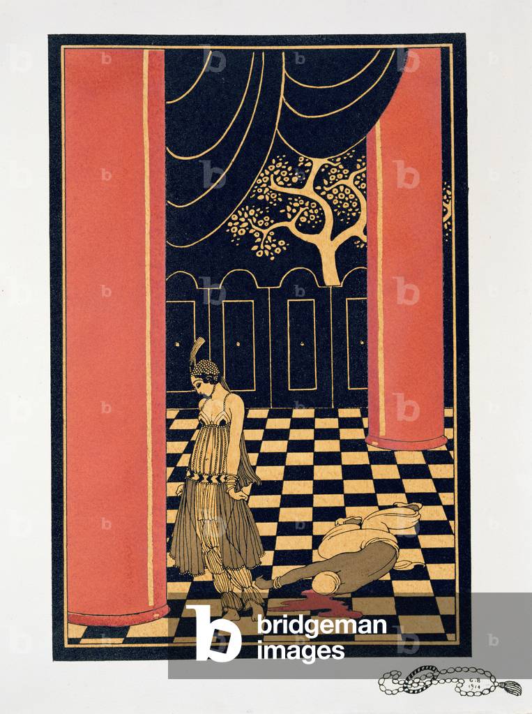 Tamara Karsavina (1885-1978) dans le rôle de titre de “Thamar”, 1914 par Georges Barbier