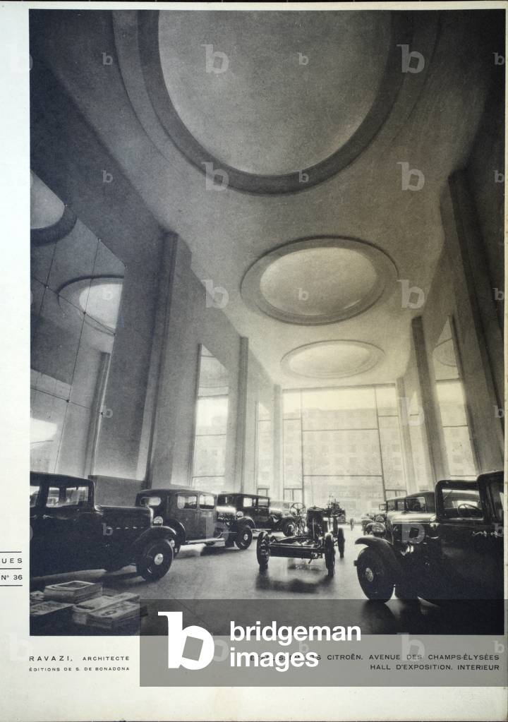 Etablissements Citroen, Avenue des Champs-Elysees, exposition hall (interior), Ravazi, Boutiques, Henry Delacroix, Editions S De Bonadona, Paris, Late 1920s, B/W Photograph, (see 255650)
