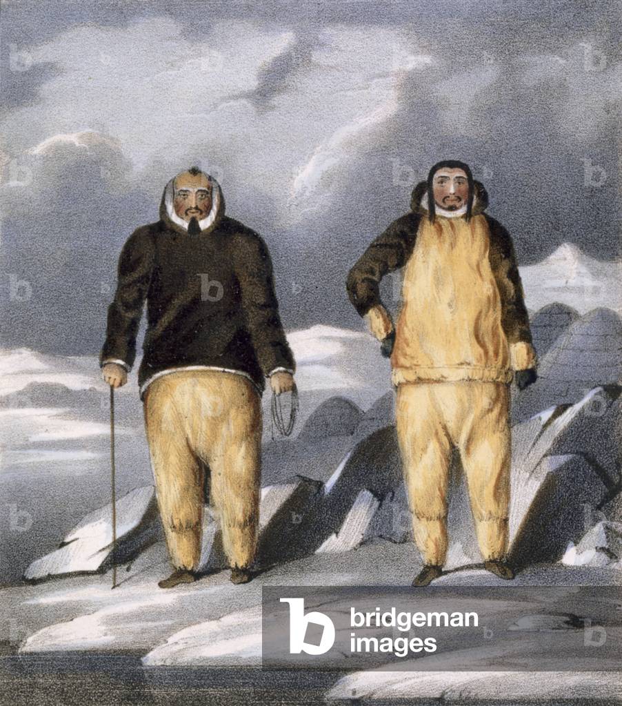 Koniaroklik and Neweetioke, 1835 (colour litho)