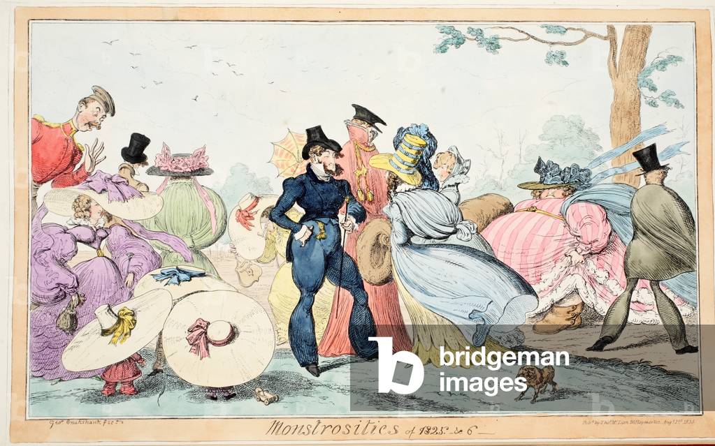 Monstrosities of 1825 & 6, pub. 1835 (hand coloured engraving)