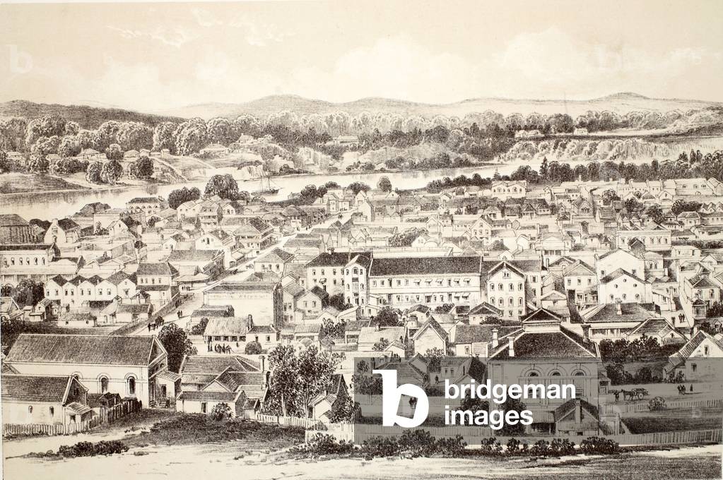 Brisbane, from The History of Australasia by David Blair, McGrady, Thomson, and Niven, 1879 (engraving)