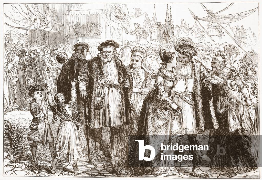A Gala-Day in Nuremberg: Time, Sixteenth Century, illustration from 'The History of Protestantism' by James Aitken Wylie (1808-1890), pub. 1878 (engraving)