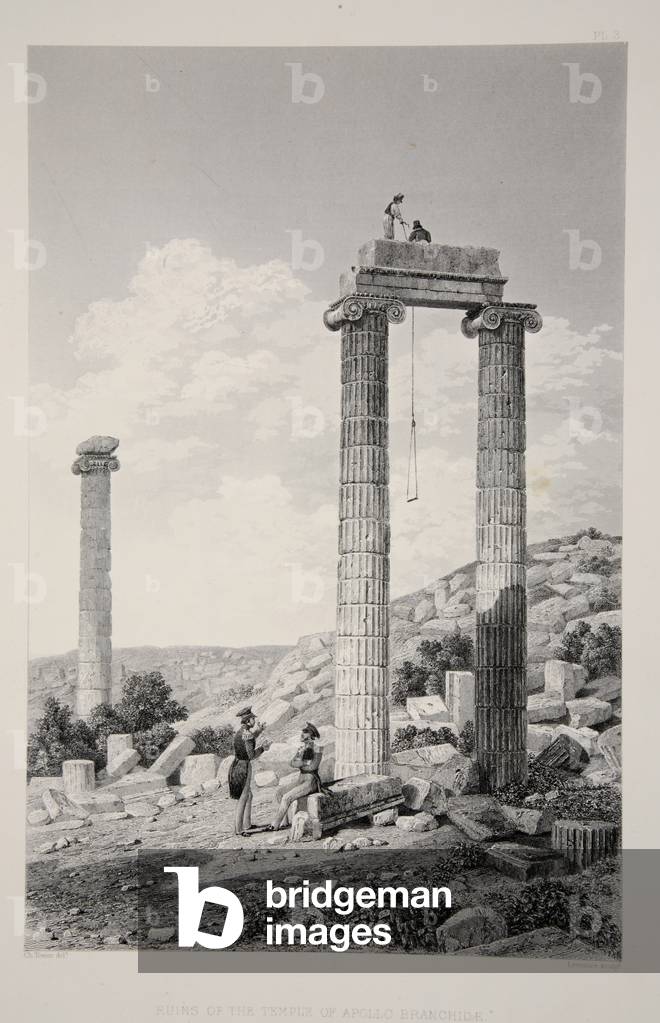 Ruins osf the Temple of Apollo Branchidae, from The Principal Ruins of Asia Minor, pub. 1863 (litho)