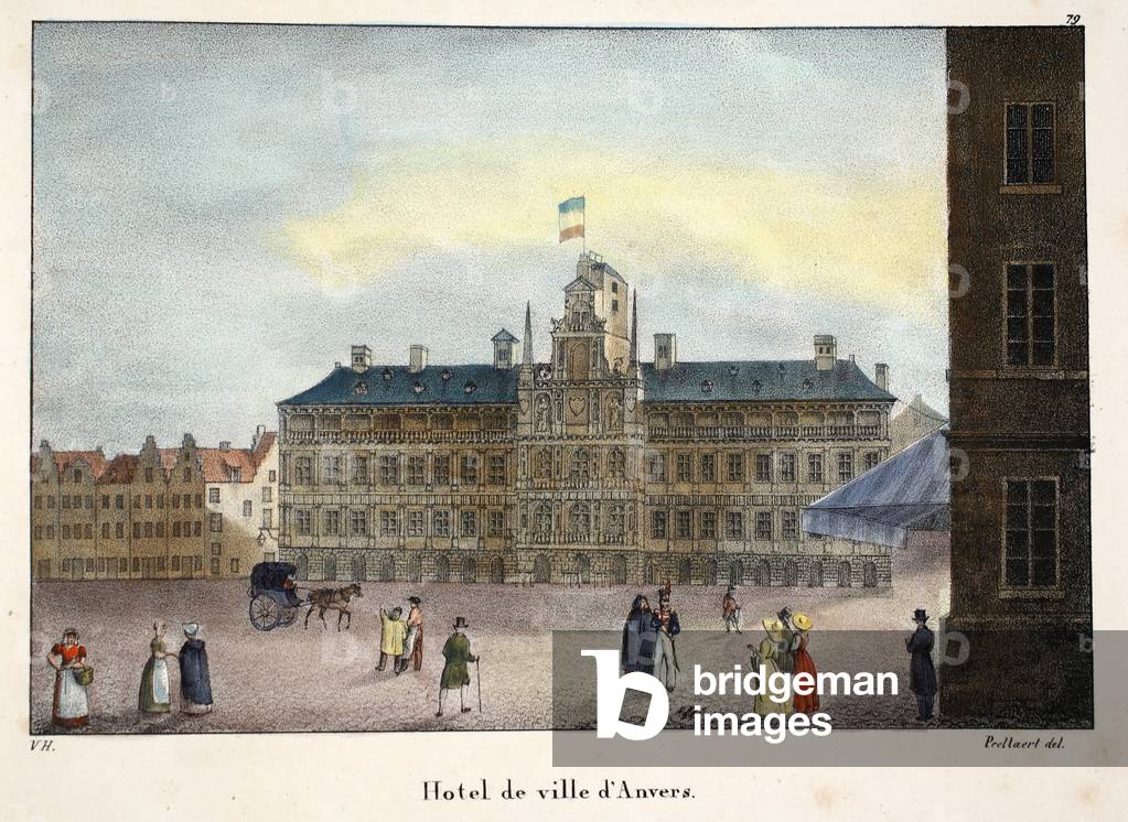 Hotel de ville d'Anvers, c.1895 (photochrom)
