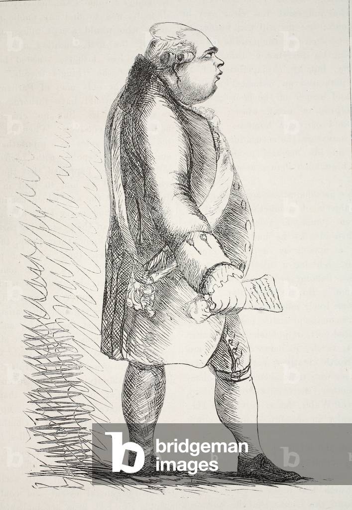 Lord North, facsimile of an old print (litho)