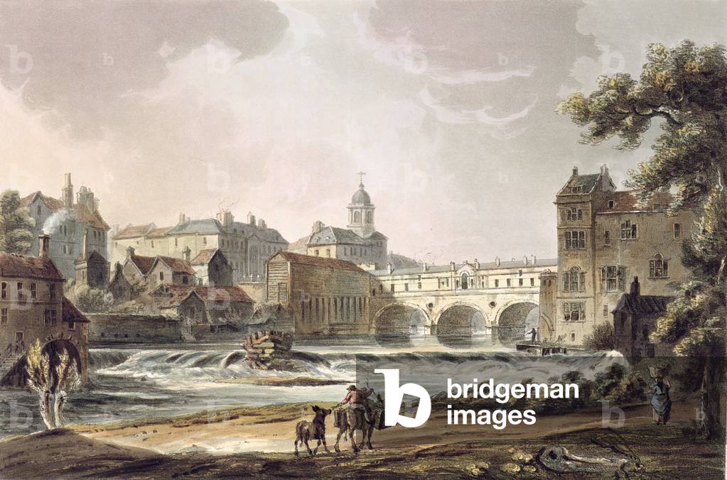 New Bridge, from 'Bath Illustrated by a Series of Views', engraved by John Hill (1770-1850) pub. by William Miller, 1804 (aquatint)