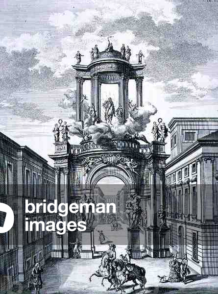 Triumphal Arch, Vienna, from 'Entwurf einer historischen Architektur', engraved by Johann Adam Delsenbach (1687-1765) 1721 (engraving)