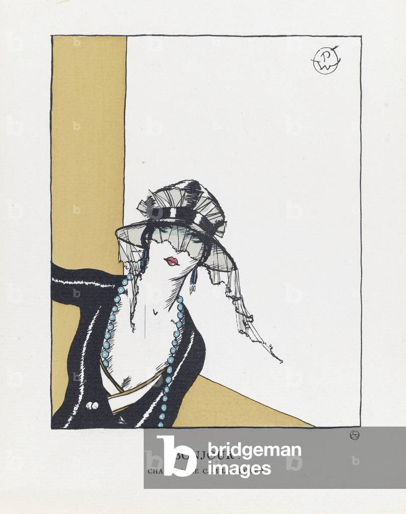 Bonjour, pub. 1921 (pochoir print)