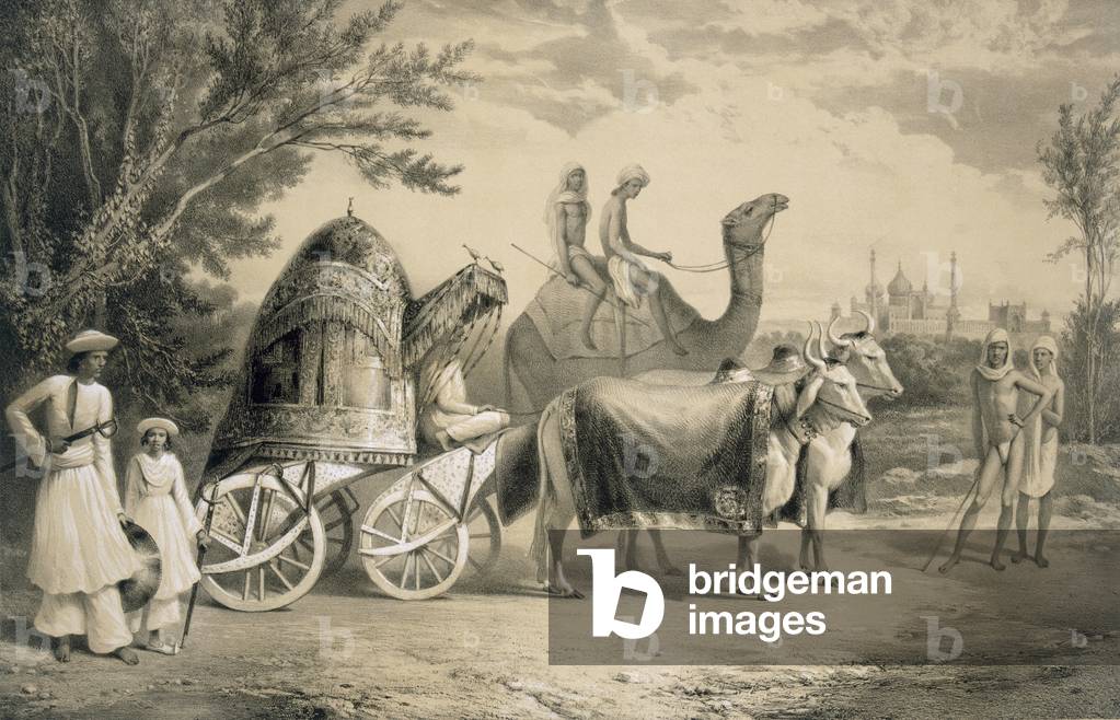 Harem Carriage of the King of Delhi, from 'Voyages in India', pub. by Smith, Elder & Co., 1858 (litho)