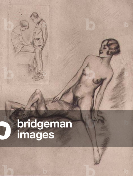 Vorher und Nachher, aus Der Turm der Liebe, 1920er Jahre (Litho)