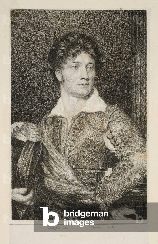 Thomas Simpson Cooke as Don Carlos in Linley's 'The Duenna', pub. 1818 (stippple engraving)