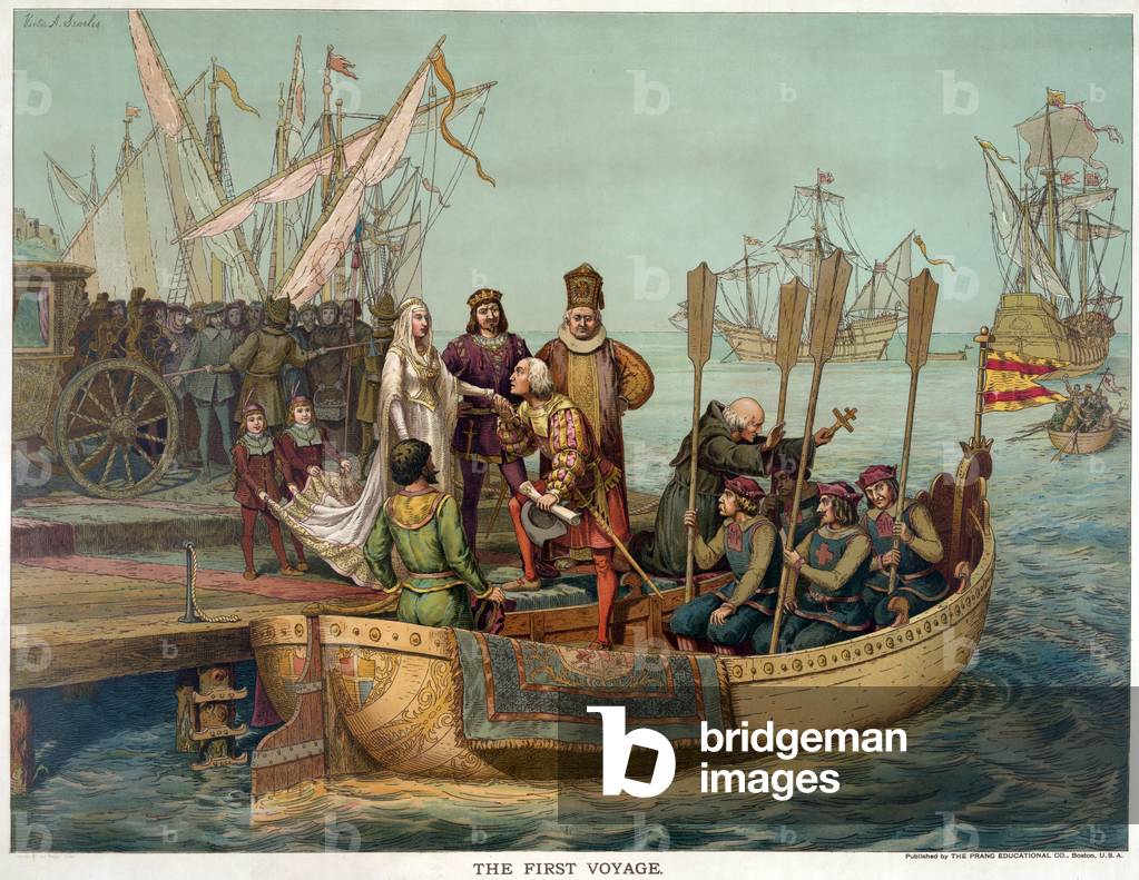 The First Voyage, pub. 1893 (colour litho)