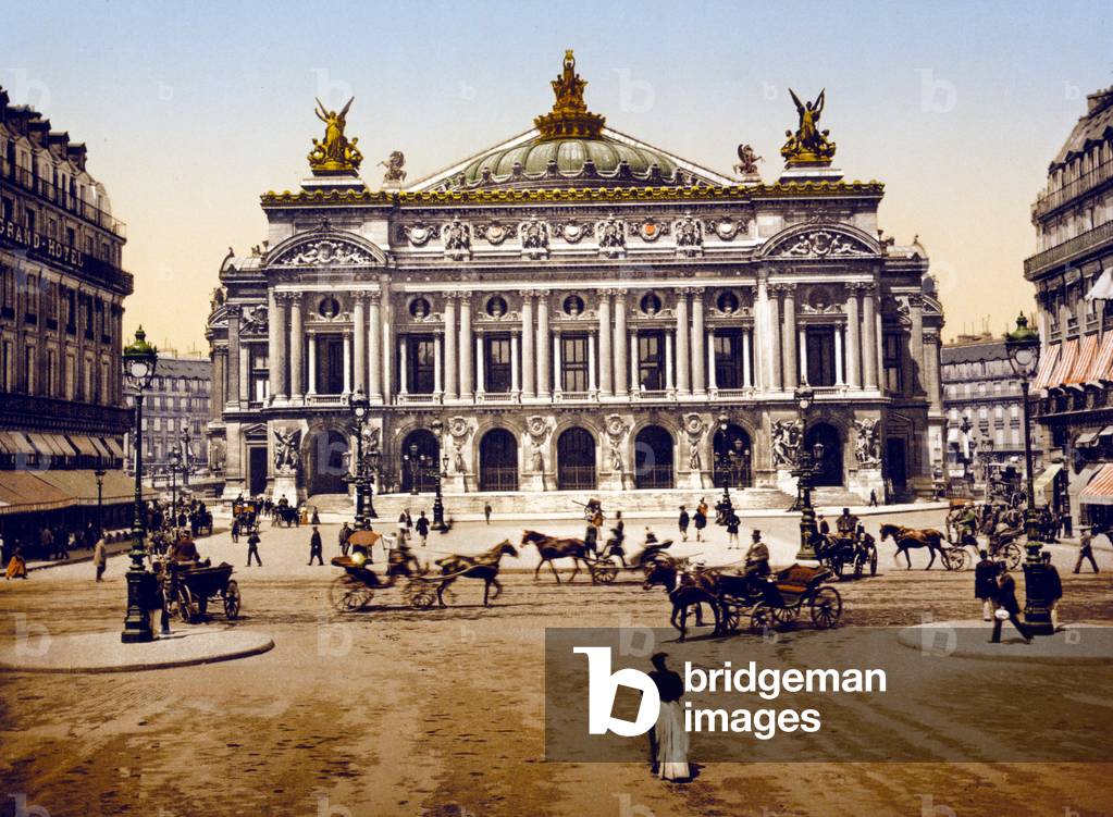 L'Opera, Paris (hand-coloured photo)