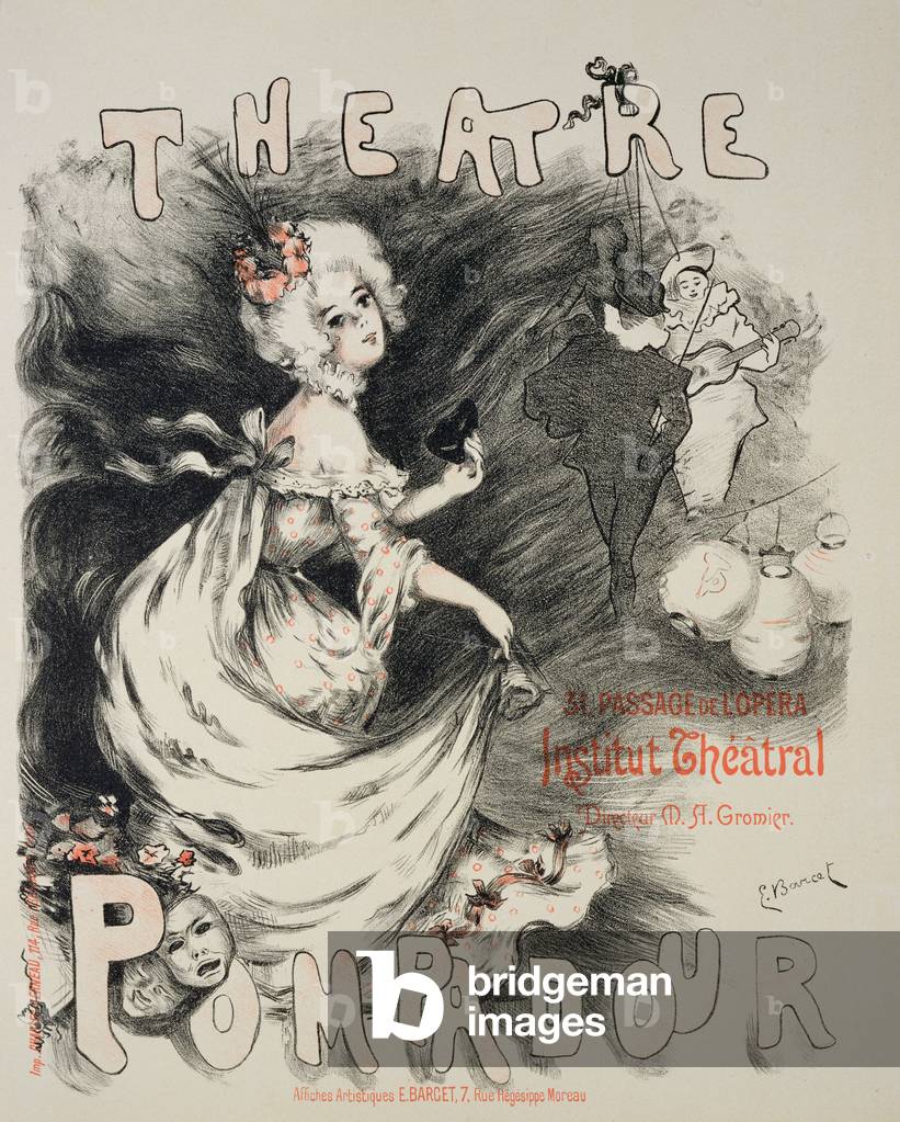 Reproduction of a poster for the 'Pompadour Theatre', Institut Theatral (colour litho)