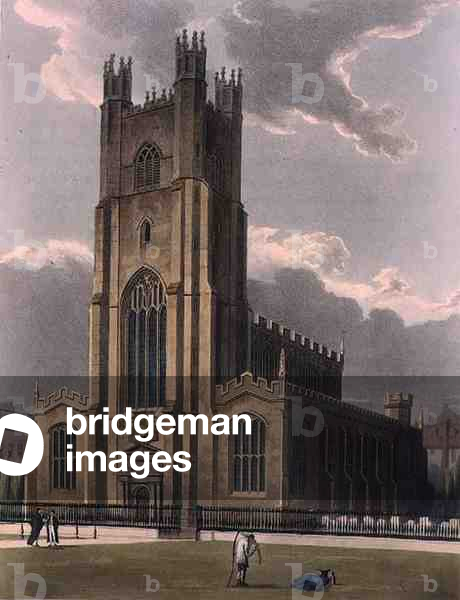 St. Mary's Church, Cambridge, from 'The History of Cambridge', engraved by Daniel Havell (1785-1826), pub. by R. Ackermann, 1815 (colour aquatint)