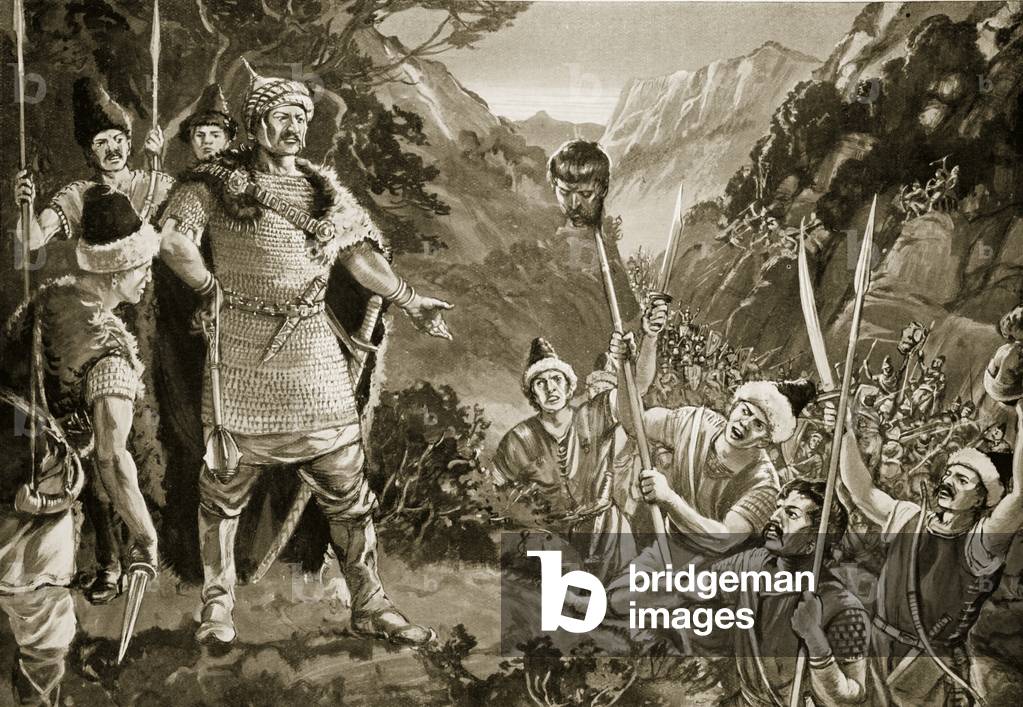 Nicephorus Image of The head of Nicephorus I, brought to Khan Krum, illustration ...