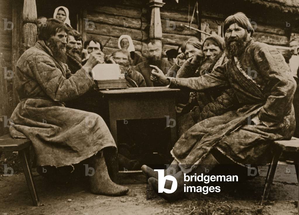 Village meeting (sepia photo)