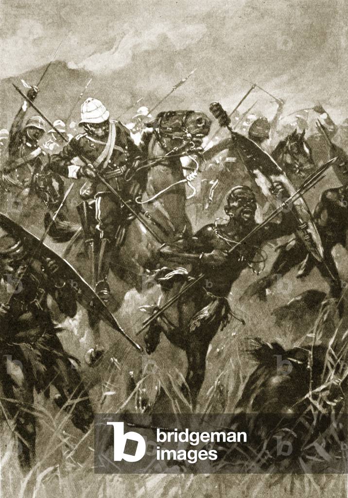 The Charge of the 17th Lancers, July 4th, 1879 (litho)