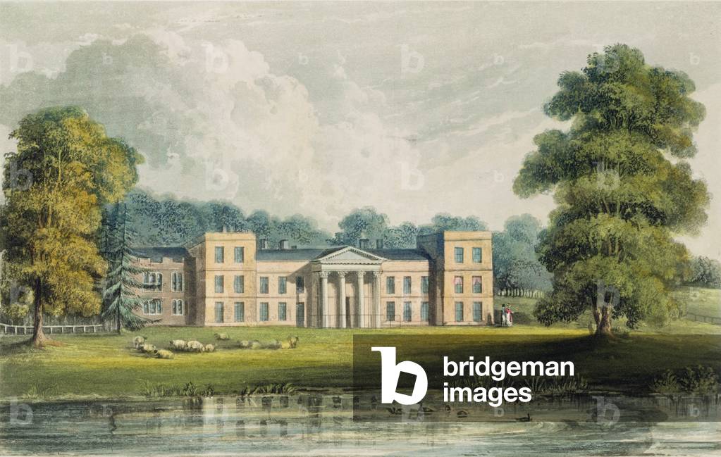 la vite dal lago, da Ackermann's 'Repository of arts', 1828 (colore lito)