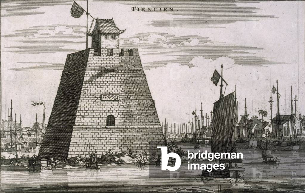 The Fort by the Port at Tientsin, 1665 (engraving)