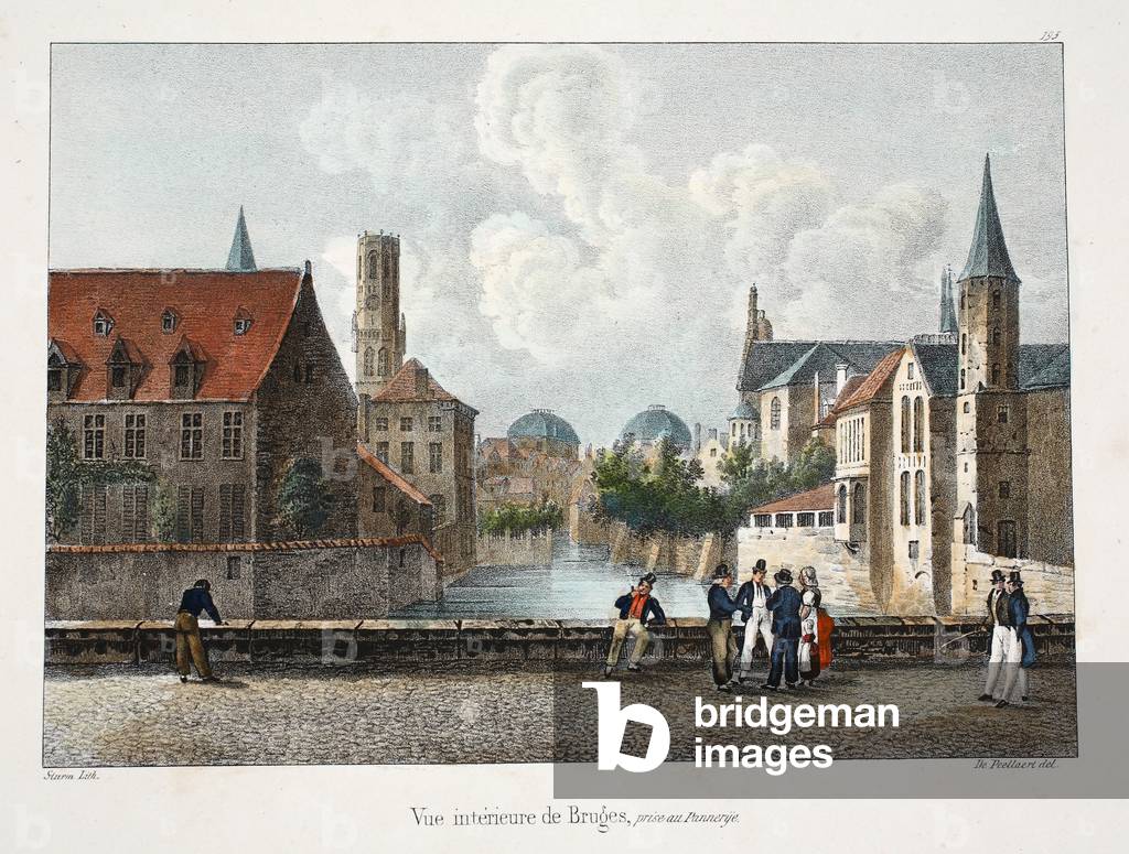 Vue interieure de Bruges, c.1895 (photochrom)
