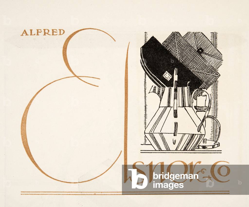 Advertisement for Alfred Elsner & Co.,  from Styl, pub.1922 (pochoir print)