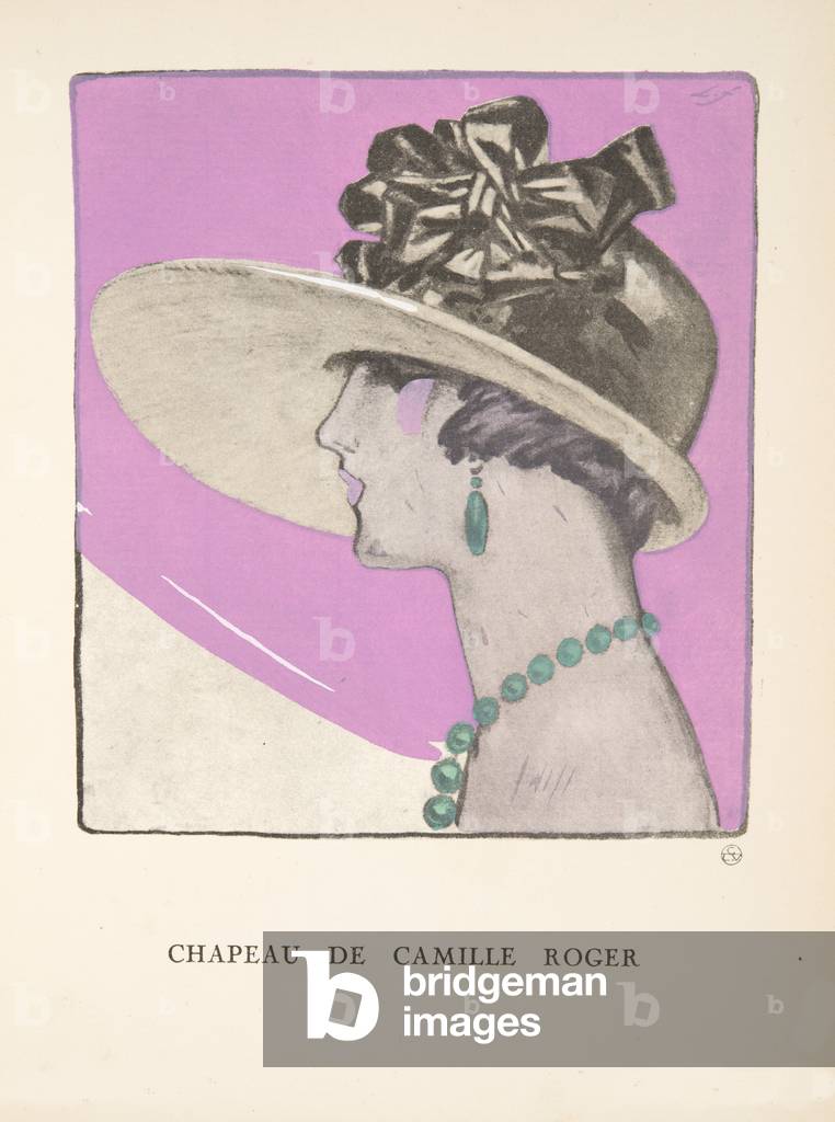 Chapeau de Camille Roger, from a Collection of Fashion Plates, 1921 (pochoir print)