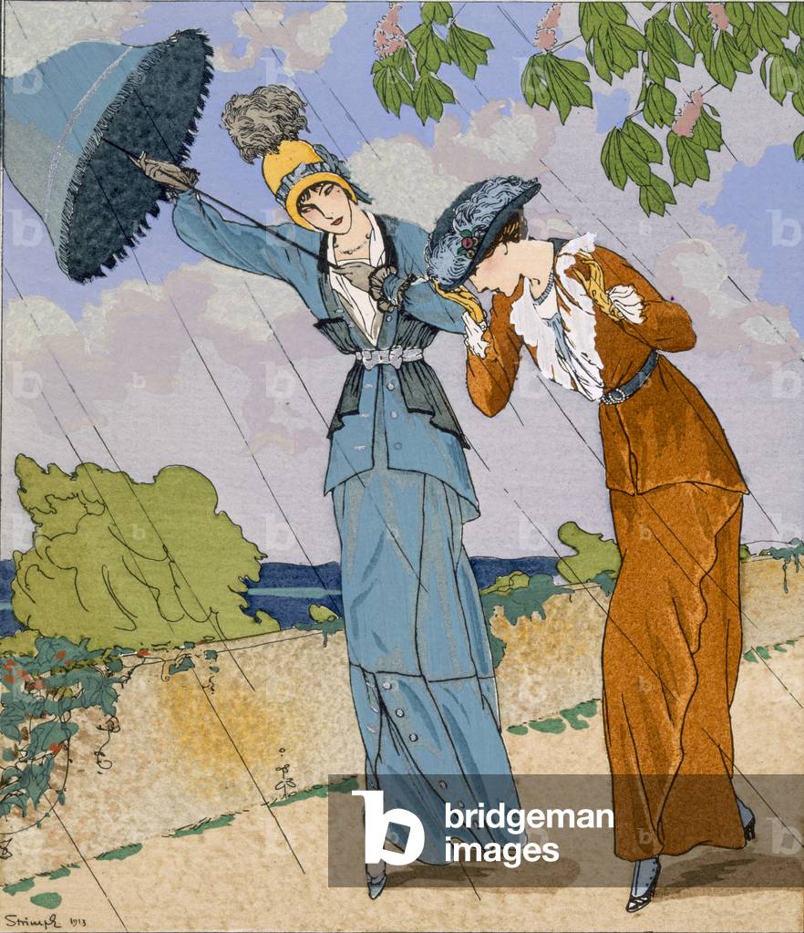 'Giboulee', plate VII from Gazette du Bon Ton, no. 6, April 1913 (colour litho)