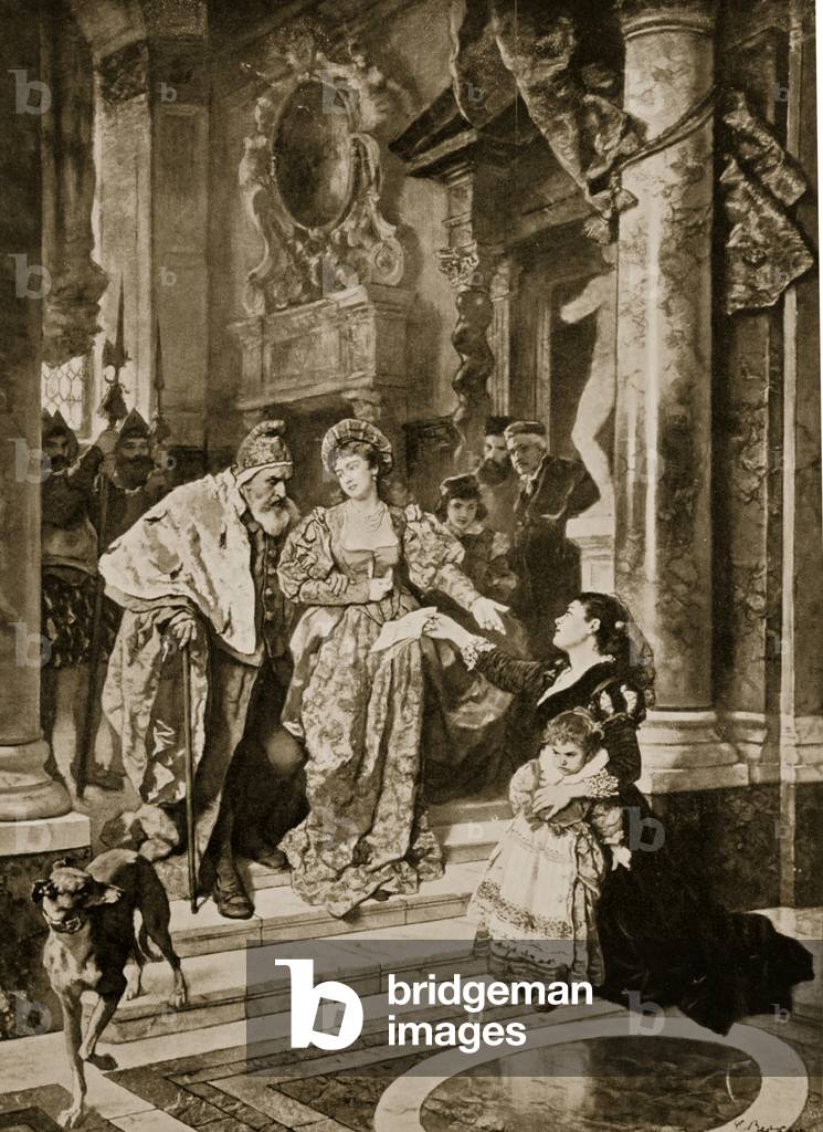 Ein Petitioner vor dem Doge (litho)