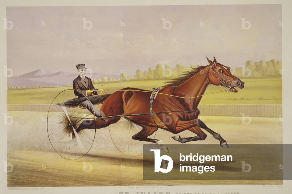 The King of the Turf, 'St. Julien', Driven by Orrin A. Hickok, pub. by Currier and Ives, 1880 (litho)