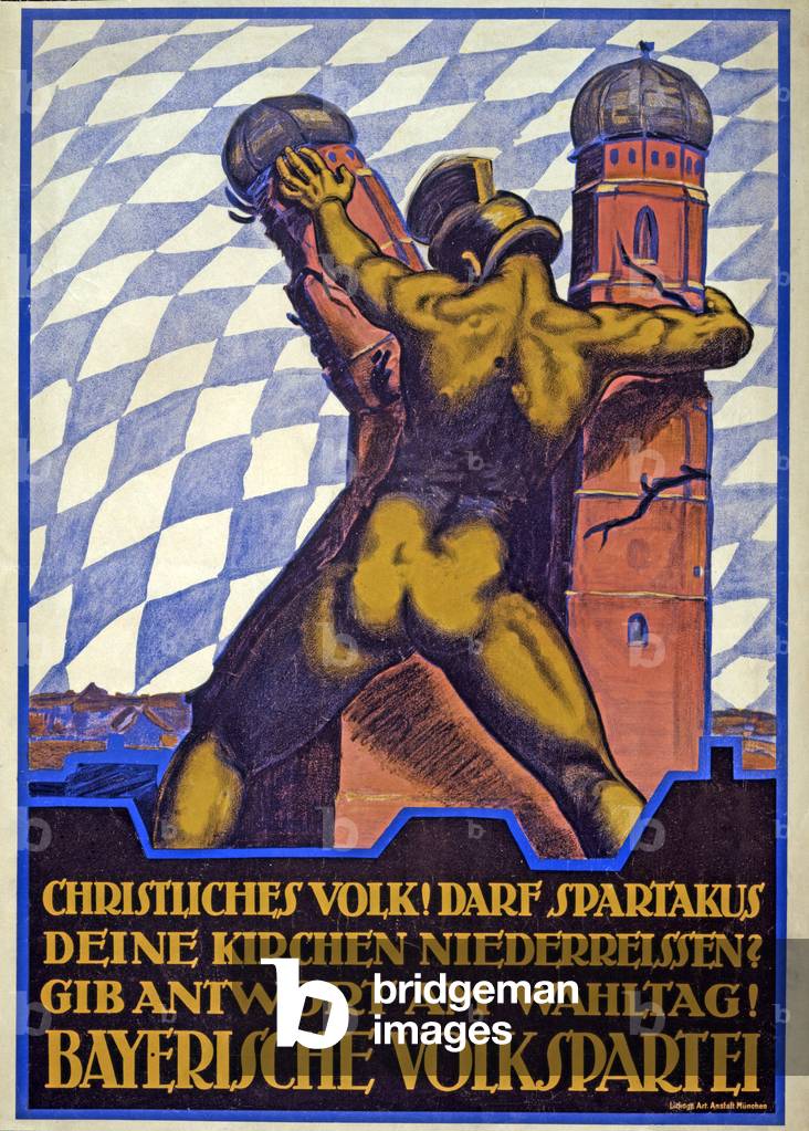 Election Campaign Poster for the Bavarian Peoples' Party (colour litho)