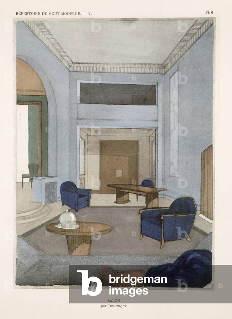 Salon, 1920's (colour litho)